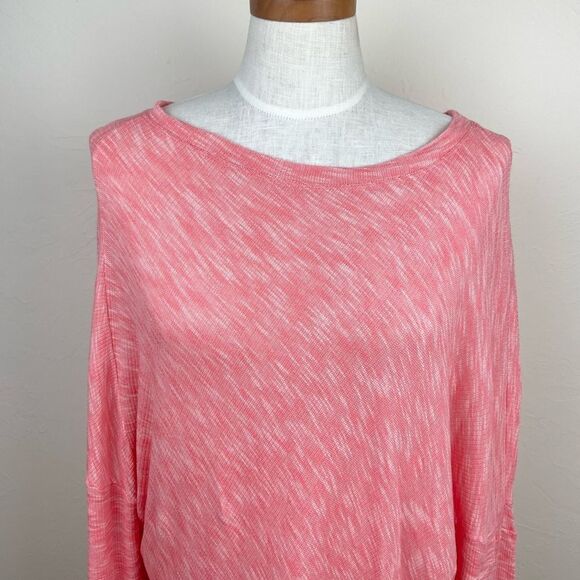 Anthropologie Asymmetric Pink Space Dye Sweater - Picture 3 of 6